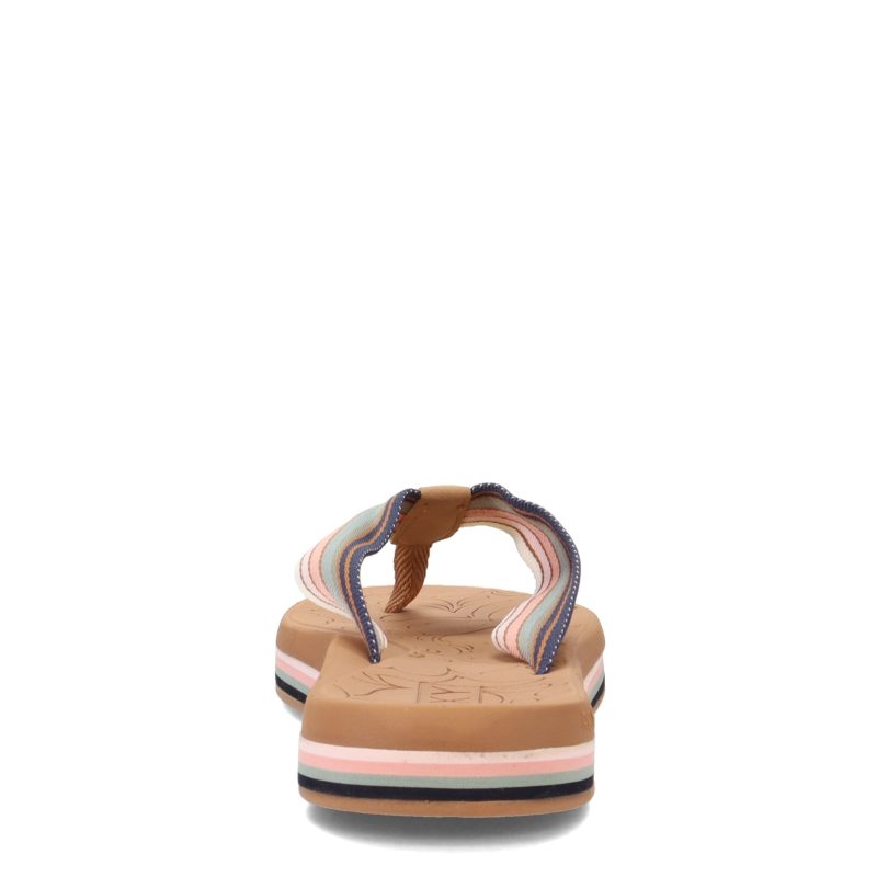 ARJL100899 VBP Womens Roxy Colby Hi Flip Flop Sandal Olive Pink 4