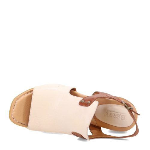 BR0045590 Womens Born Sylvie Sandal White Brown 5