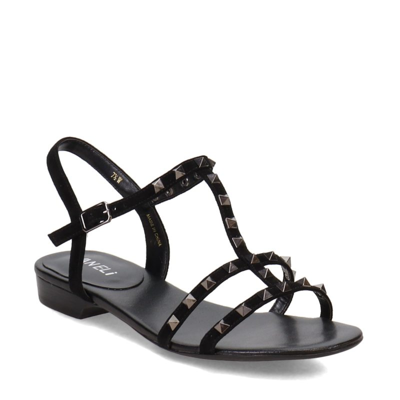 BRUNEL BLKSDE Womens Vaneli Brunel Sandal Black Suede bec88abc 6d68 4859 b568 4a314d97063e