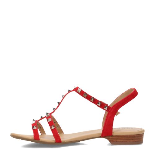 BRUNEL REDSDE Womens Vaneli Brunel Sandal Red Suede 3