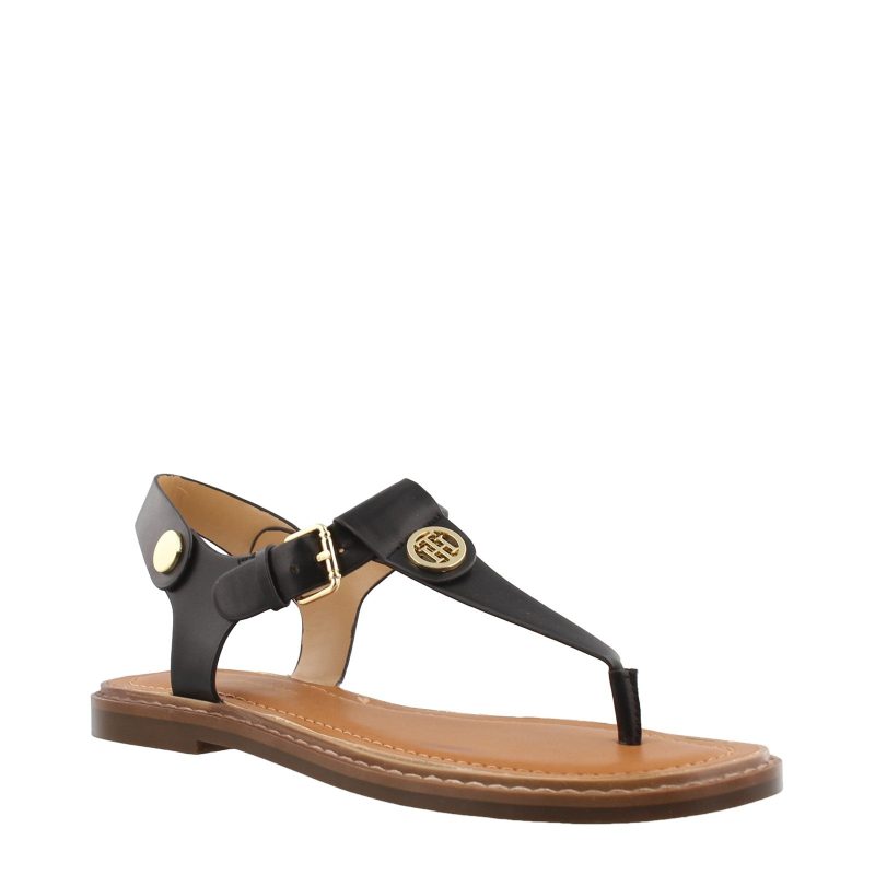 Bennia Blkll Womens Tommy Hilfiger Bennia Thong Sandals Black 1