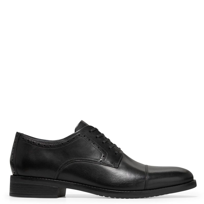 C37332 Mens Cole Haan Grand Cap Toe Oxford Black 1