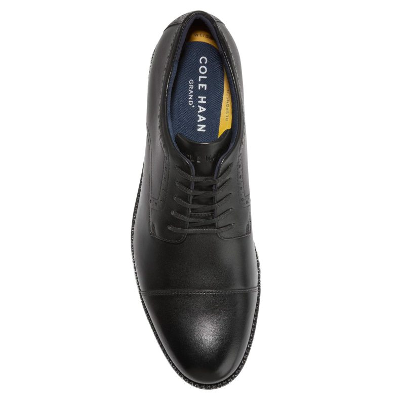 C37332 Mens Cole Haan Grand Cap Toe Oxford Black 4