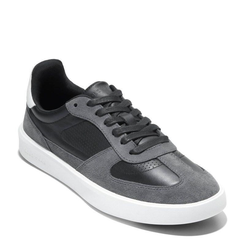 C39820 Mens Cole Haan Grand Crosscourt Modern Turf Sneaker Black Gray Pinstripe Optic White