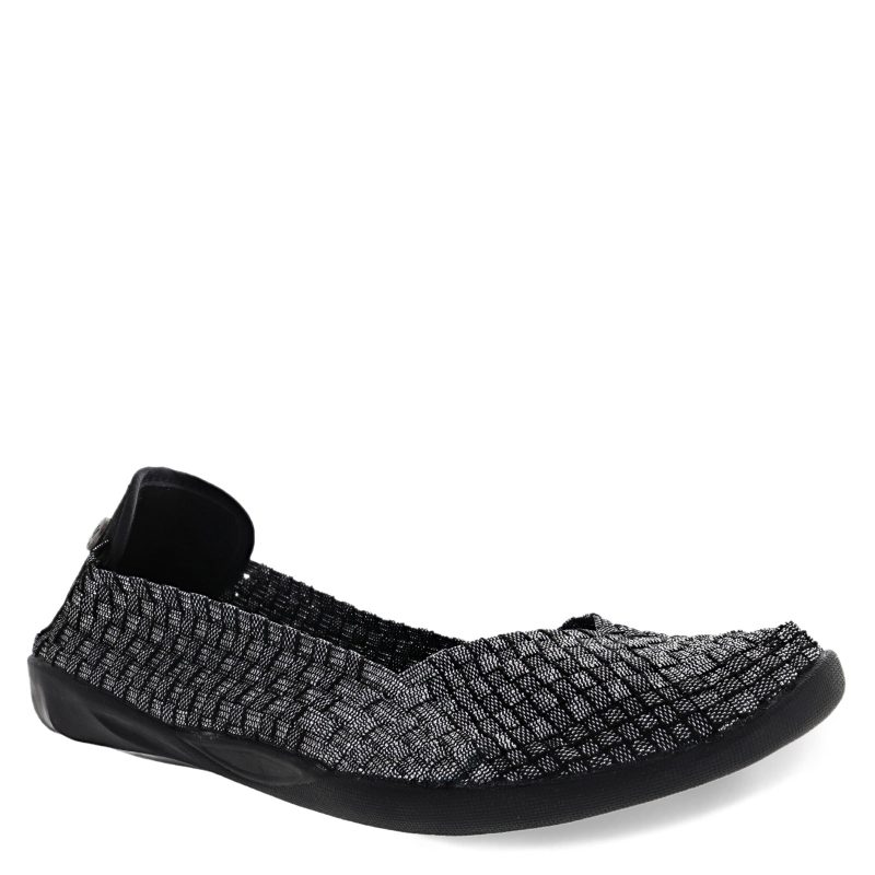 CATWALK BLKSHIM Womens Bernie Mev Catwalk Slip On Black Shimmer