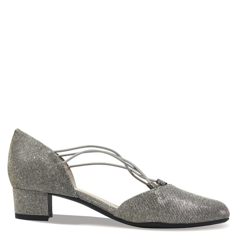 CHAROL GFPEW Womens J Renee Charolette Pump Pewter Sparkle