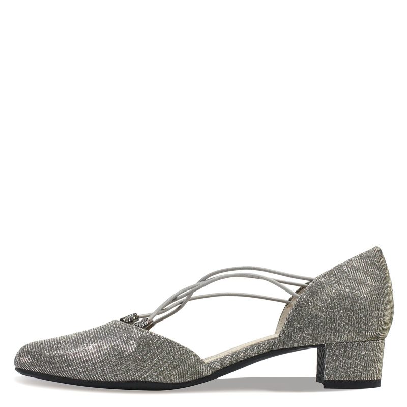 CHAROL GFPEW Womens J Renee Charolette Pump Pewter Sparkle 3