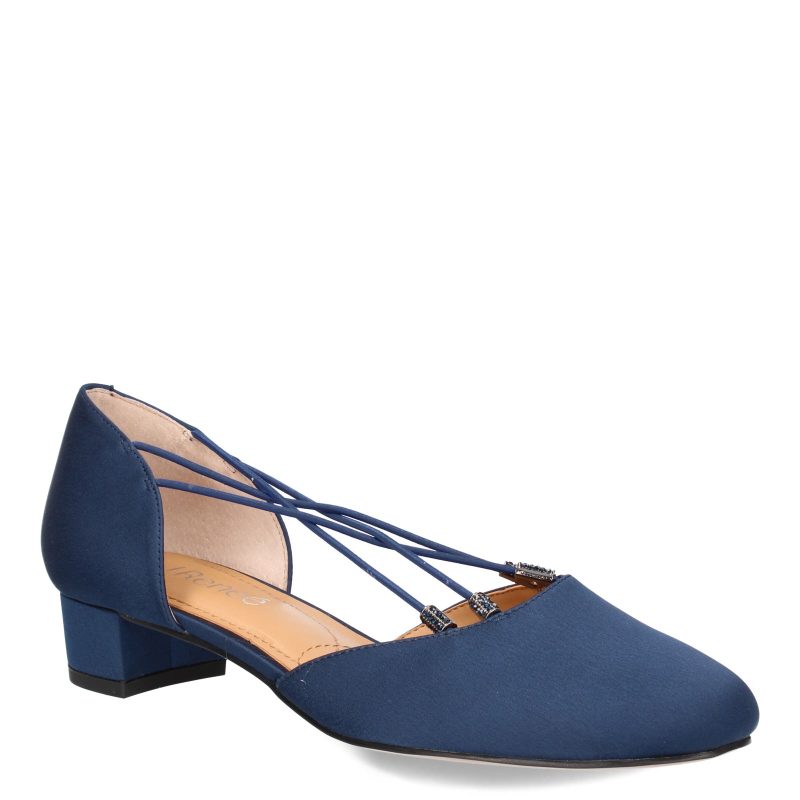 CHAROL SANVY Womens J Renee Charolette Pump Navy Satin