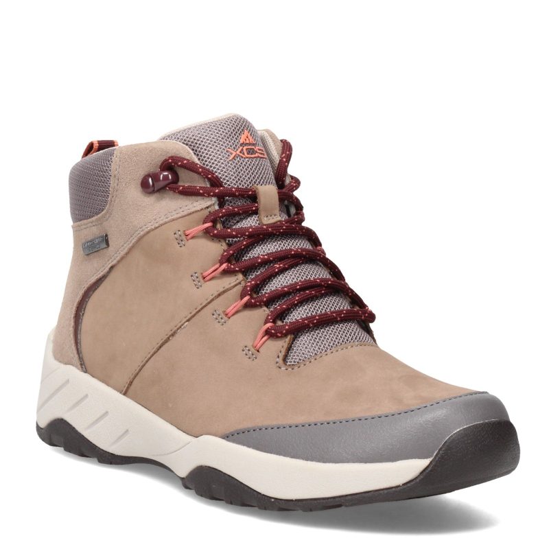 CI6855 Womens Rockport Xcs Spruce Peak Waterproof Boot Taupe