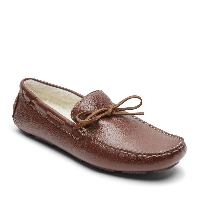 CI7199 Mens Rockport Rhyder Tie Slipper Mahogany