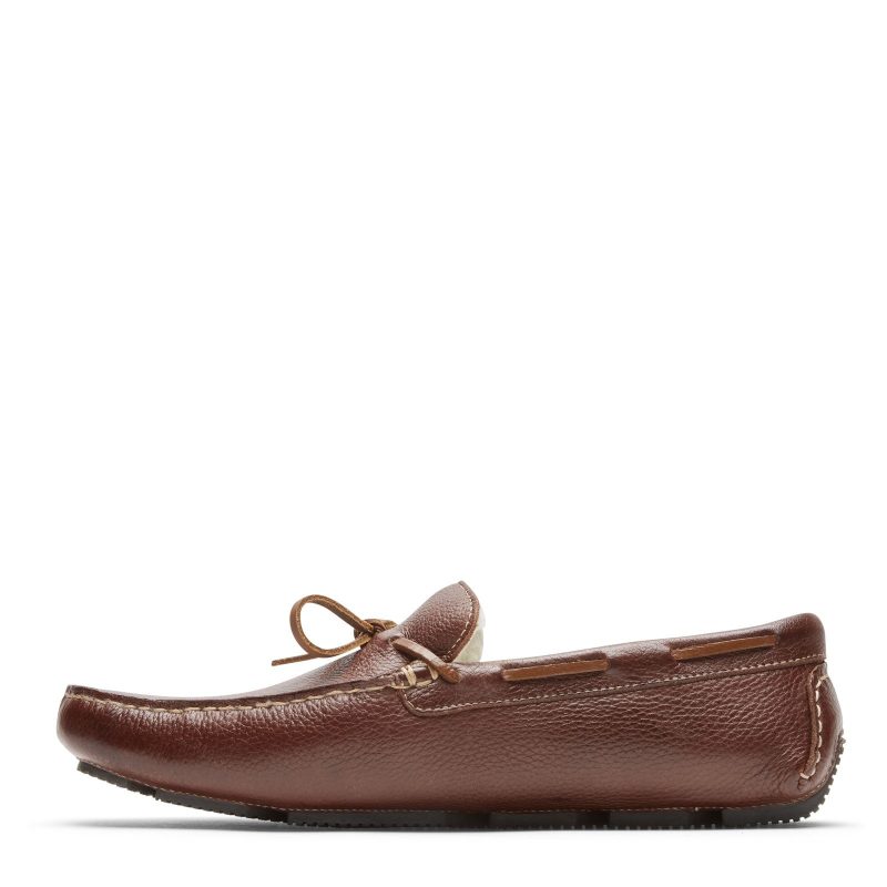 CI7199 Mens Rockport Rhyder Tie Slipper Mahogany 2