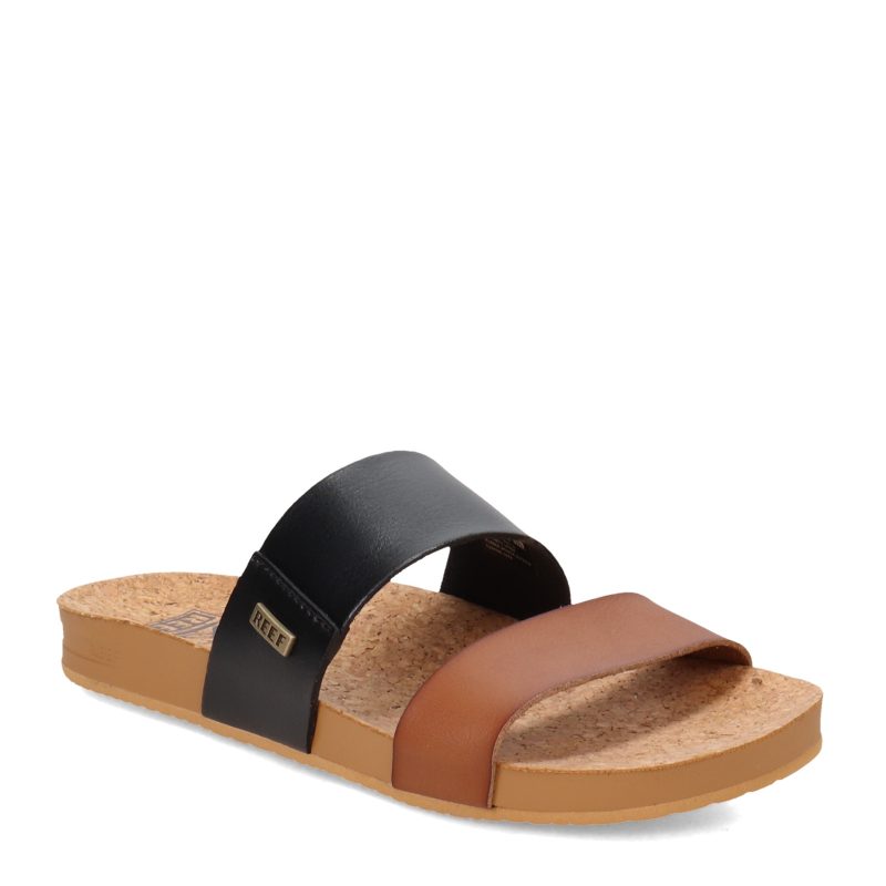 CI8726 Womens Reef Cushion Bounce Vista Slide Black Tan