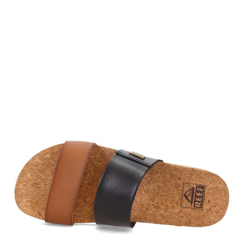 CI8726 Womens Reef Cushion Bounce Vista Slide Black Tan 5