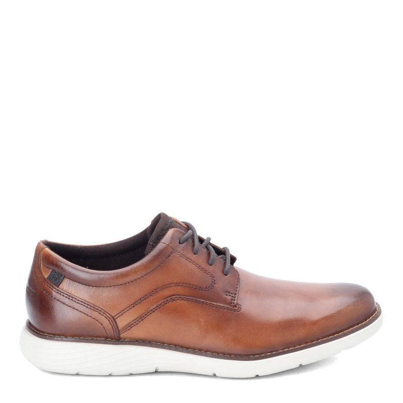 Ch4295 Mens Rockport Garett Plain Toe Oxford Cognac 1