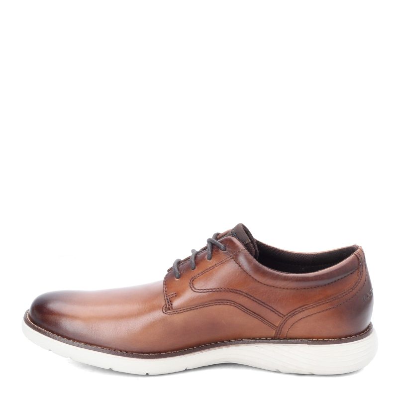 Ch4295 Mens Rockport Garett Plain Toe Oxford Cognac 3