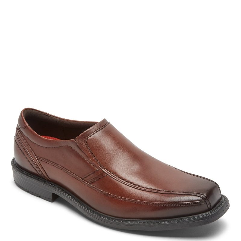 Ch5296 Mens Rockport Style Leader 2 Bike Toe Slip On Brown