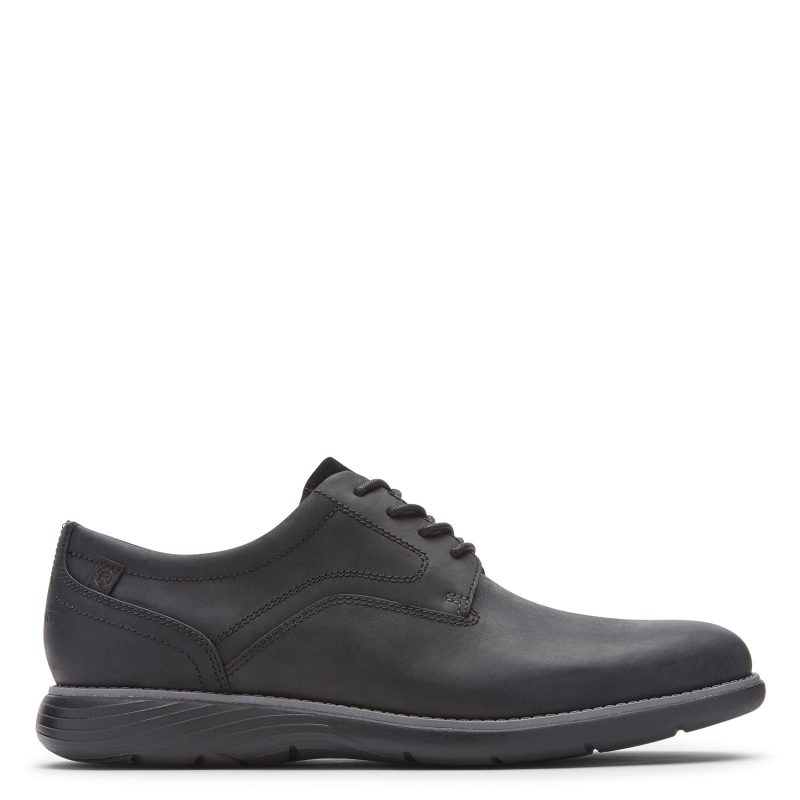 Ci2360 Mens Rockport Garett Plain Toe Oxford Black Black 1