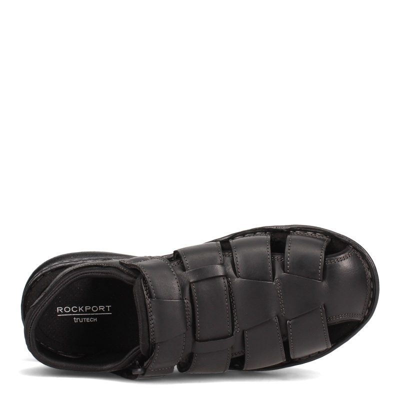 Ci5688 Mens Rockport Darwyn Fisherman Sandal Black 5