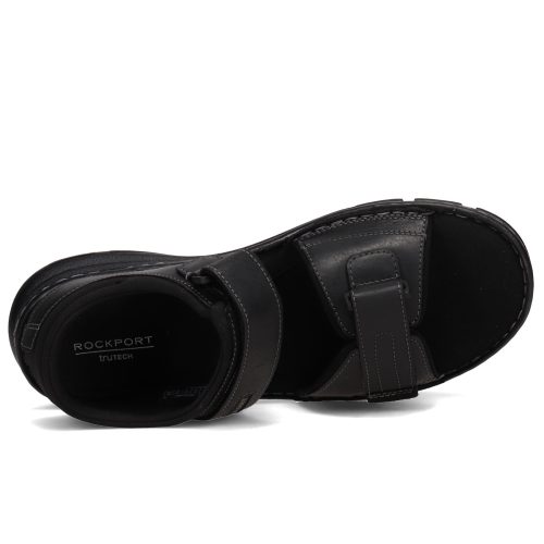 Ci5689 Mens Rockport Darwyn Quarter Strap Sandal Black 5