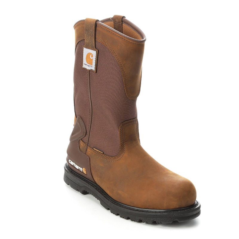 Cmp1200 Mens Carhartt 11in Waterproof Wellington Steel Toe Boot Brown