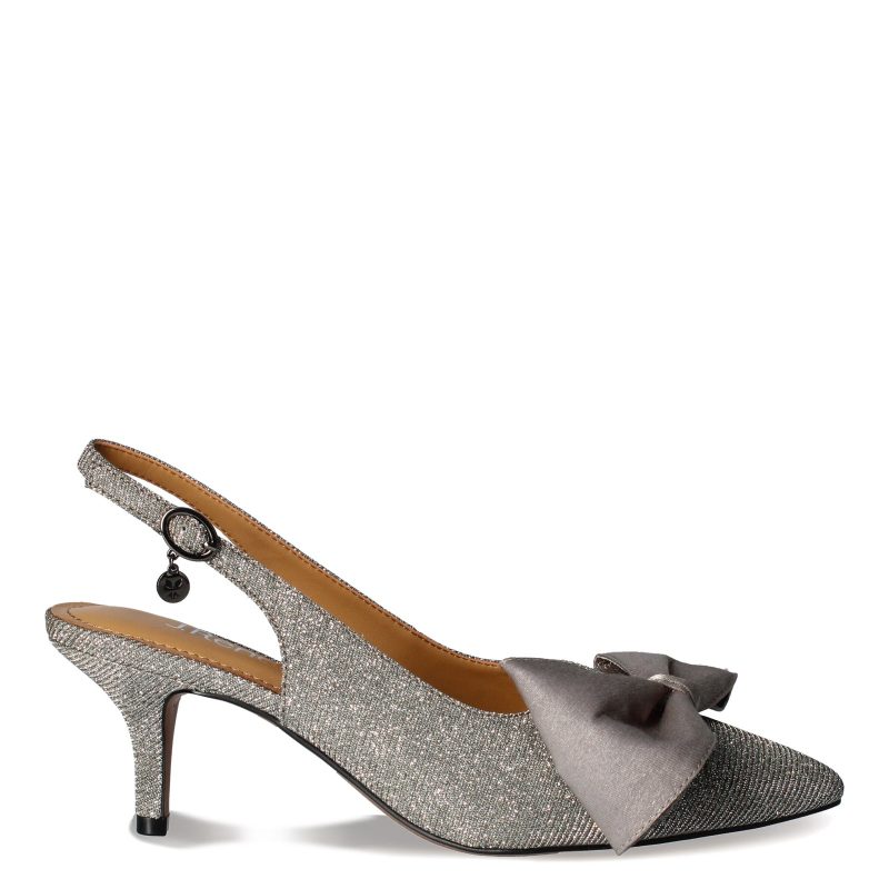 DEVIKA GFPEW Womens J Renee Devika Pump Pewter Sparkle 1