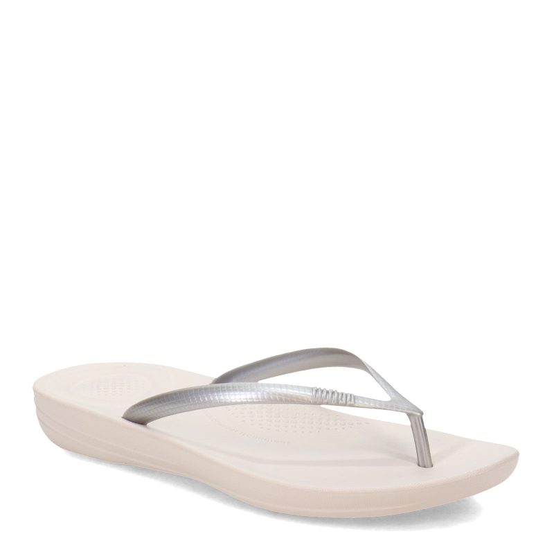 E54 011 Womens Fit Flop I Qushion Flip Flop Silver