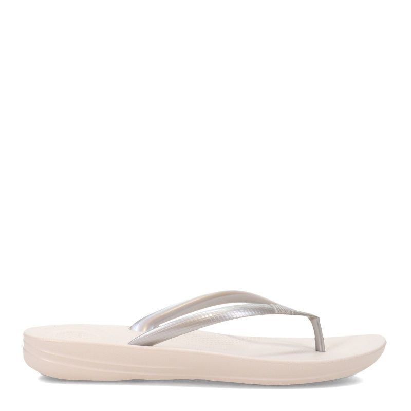 E54 011 Womens Fit Flop I Qushion Flip Flop Silver 1