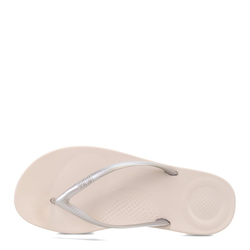 E54 011 Womens Fit Flop I Qushion Flip Flop Silver 5