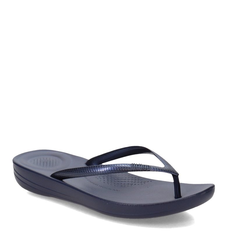 E54 399 Womens Fit Flop I Qushion Flip Flop Navy df245344 90d8 4755 9767 341eab441a3f