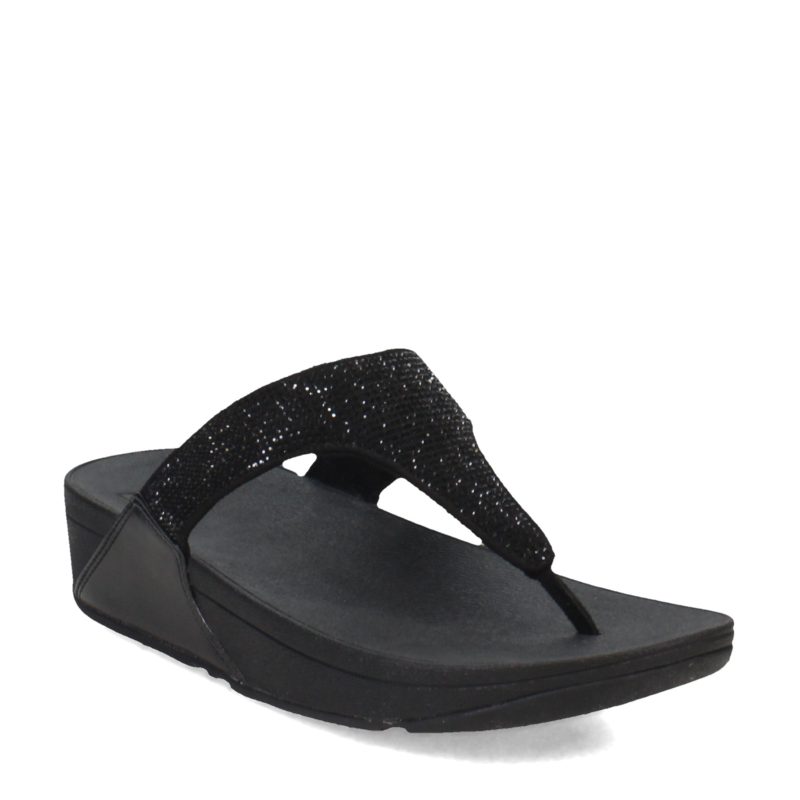 EJ8 090 Womens Fitflop Lulu Crystal Toe Post Sandals Black eeec46b8 9fb3 4098 adc7 b1dc6da01239