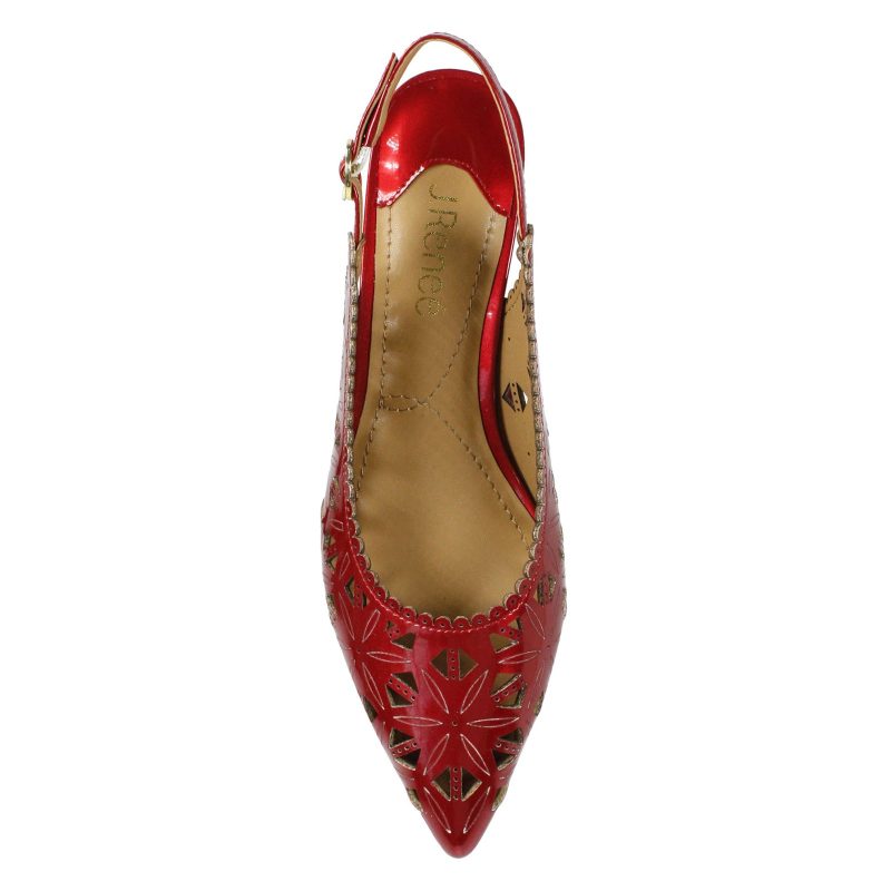 ELODEN PARED Womens J Renee Eloden Pump Red Patent 5