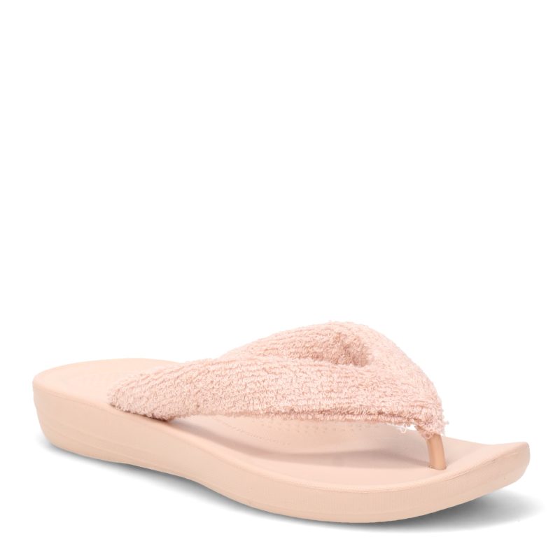 EQ6 137 Womens Fit Flop I Qushion Toweling Flip Flop Beige