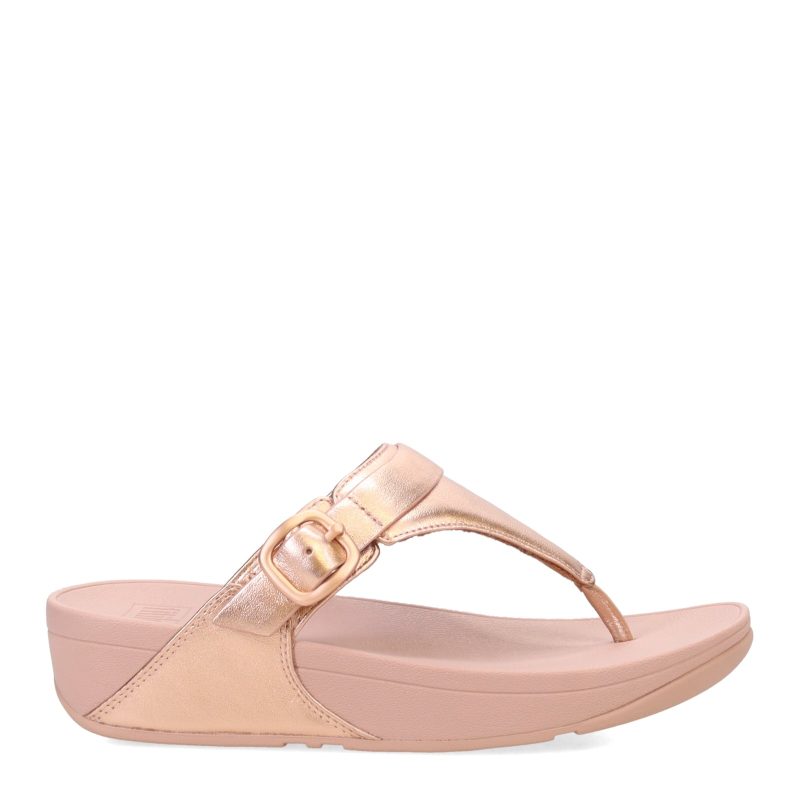 ES8 323 Womens Fitflop Halo Metallic Thong Rose Gold 1