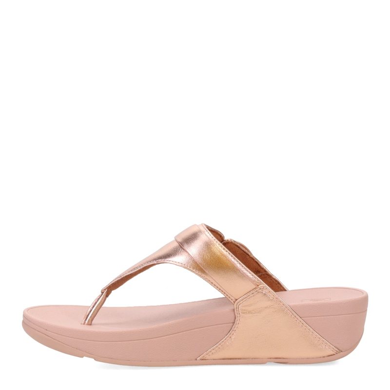 ES8 323 Womens Fitflop Halo Metallic Thong Rose Gold 3