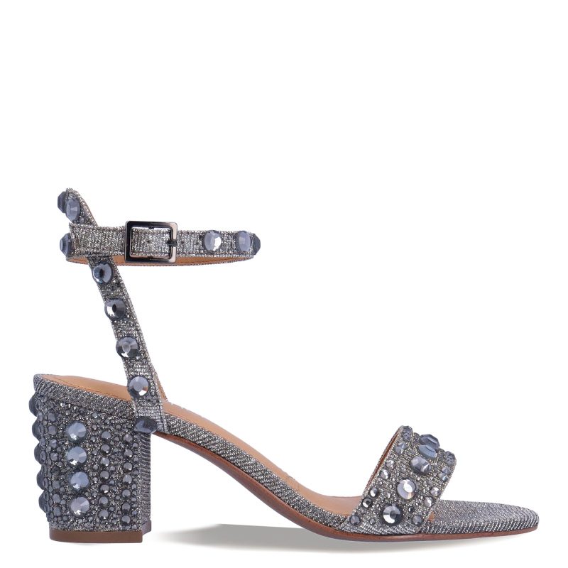 EVELIN GFPEW Womens J Renee Evelina Sandal Pewter Sparkle 1