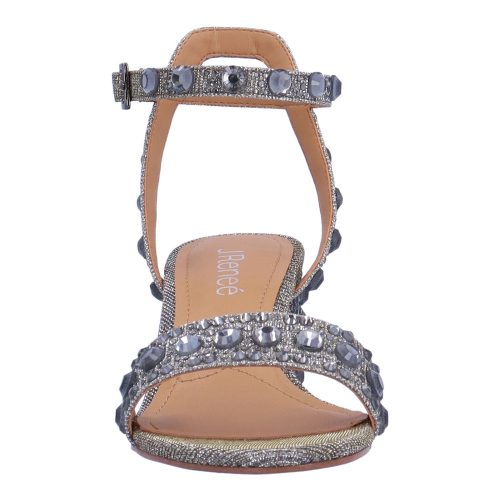 EVELIN GFPEW Womens J Renee Evelina Sandal Pewter Sparkle 2