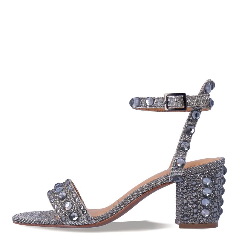 EVELIN GFPEW Womens J Renee Evelina Sandal Pewter Sparkle 3