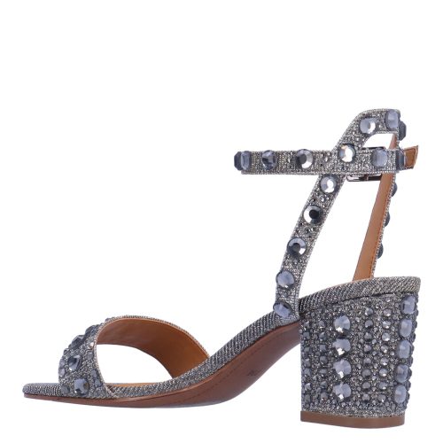 EVELIN GFPEW Womens J Renee Evelina Sandal Pewter Sparkle 4