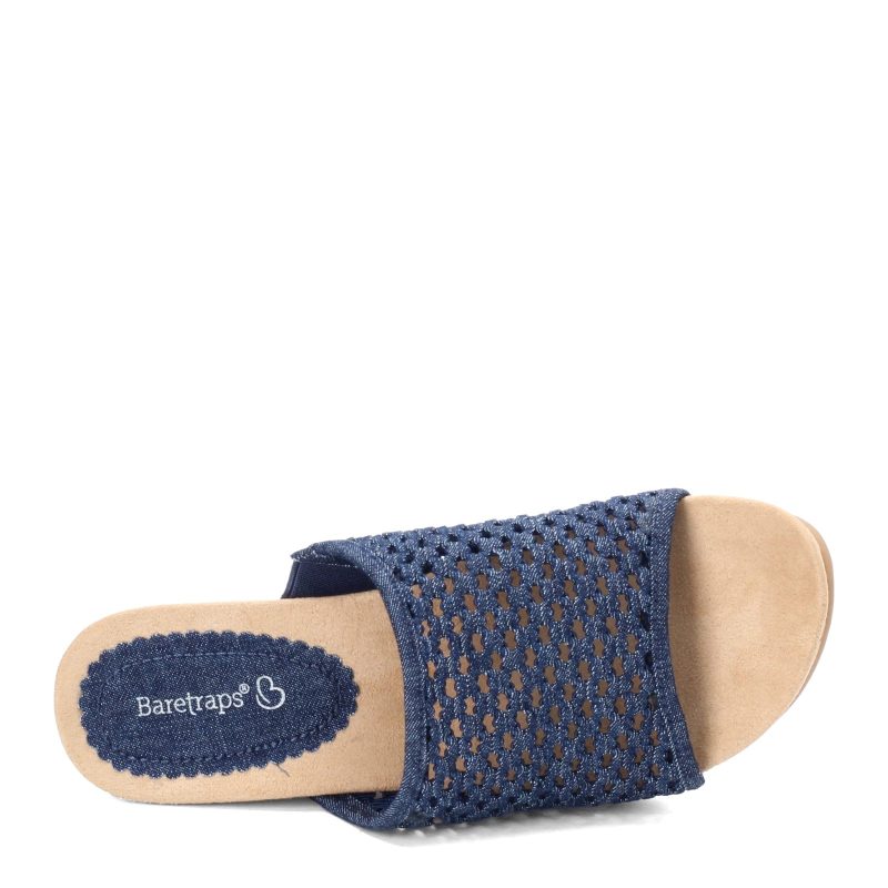 FLOSSEY DENIM Womens Bare Traps Flossey Slide Denim 5