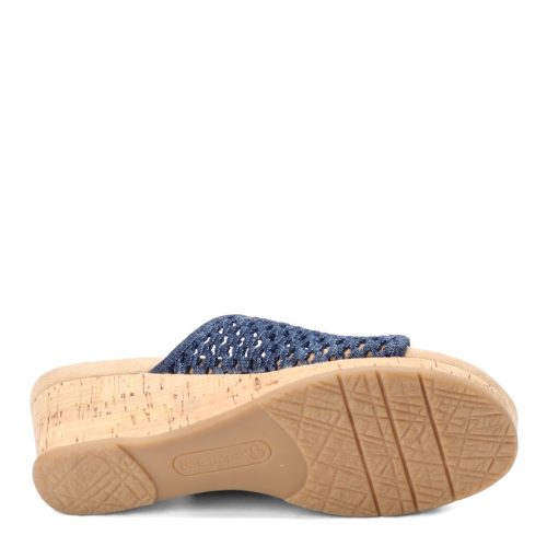 FLOSSEY DENIM Womens Bare Traps Flossey Slide Denim 6