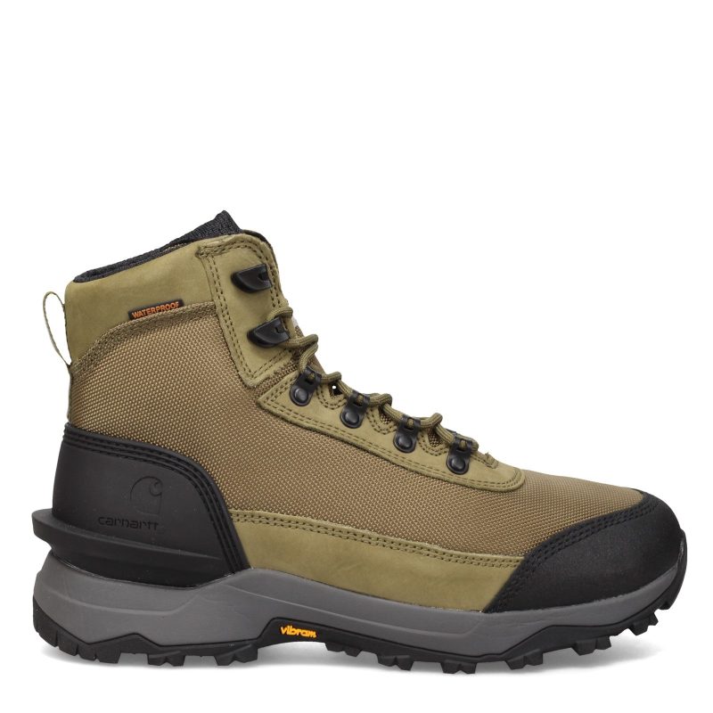 FP5070 M Mens Carhartt Waterproof 6 Inch Soft Toe Hiker Boot Olive 1