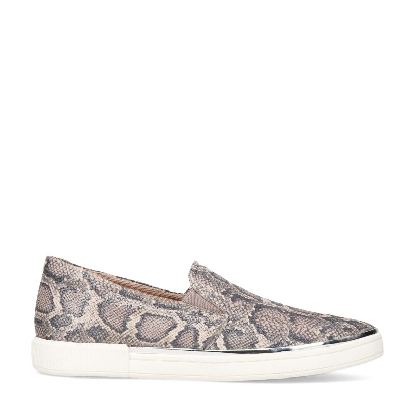 G8653 L1100 Womens Naturalizer Zola Slip On Pewter Snake 1