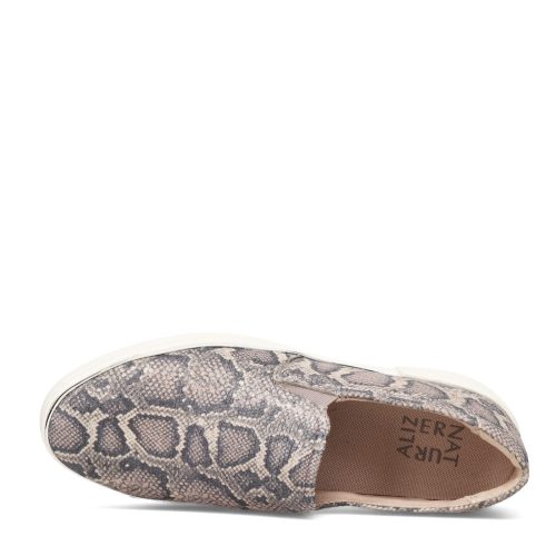 G8653 L1100 Womens Naturalizer Zola Slip On Pewter Snake 5