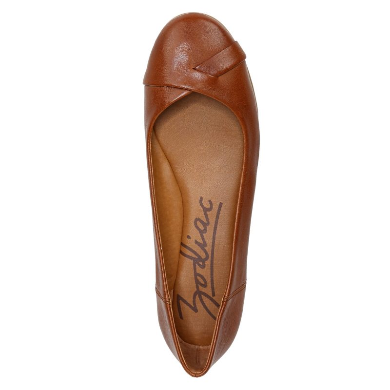 H1644L1200 Womens Zodiac Sadie Flat Cognac 5