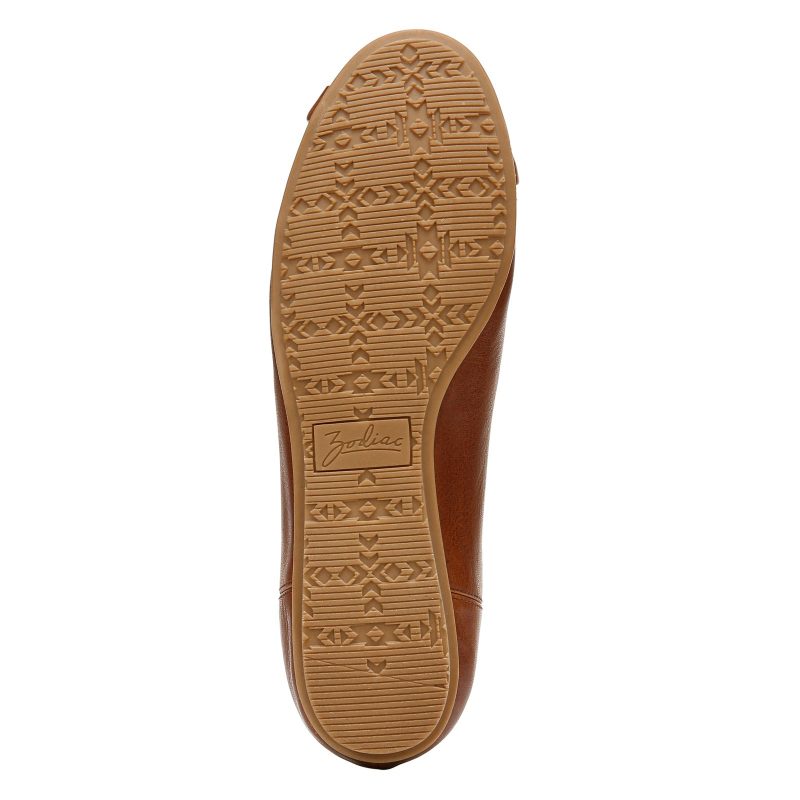 H1644L1200 Womens Zodiac Sadie Flat Cognac 6