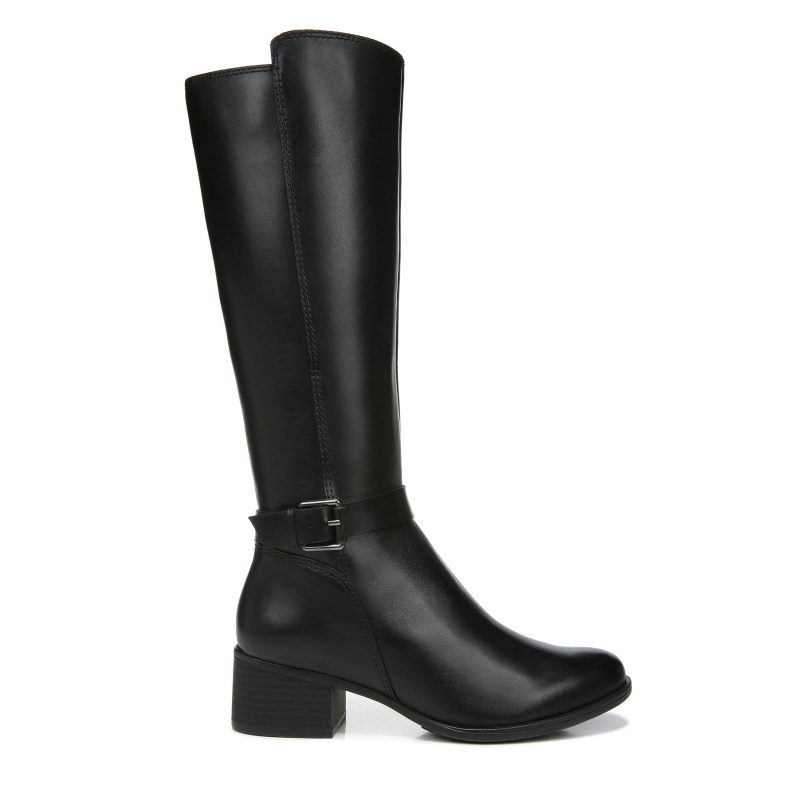 H7782L1002 Womens Naturalizer Kalona Boot Wide Calf Black 1