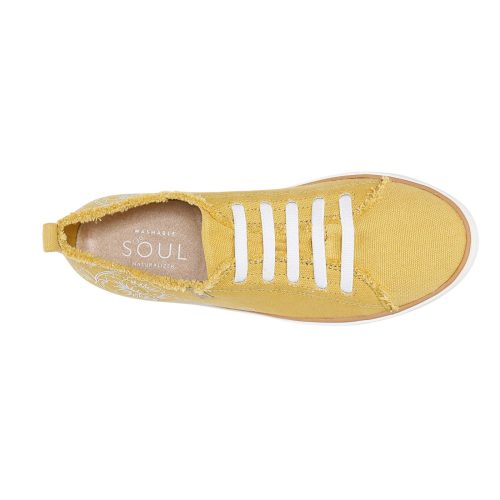 H9784F0700 Womens Soul Naturalizer Kemper Stretch Slip On Sneaker Yellow 5