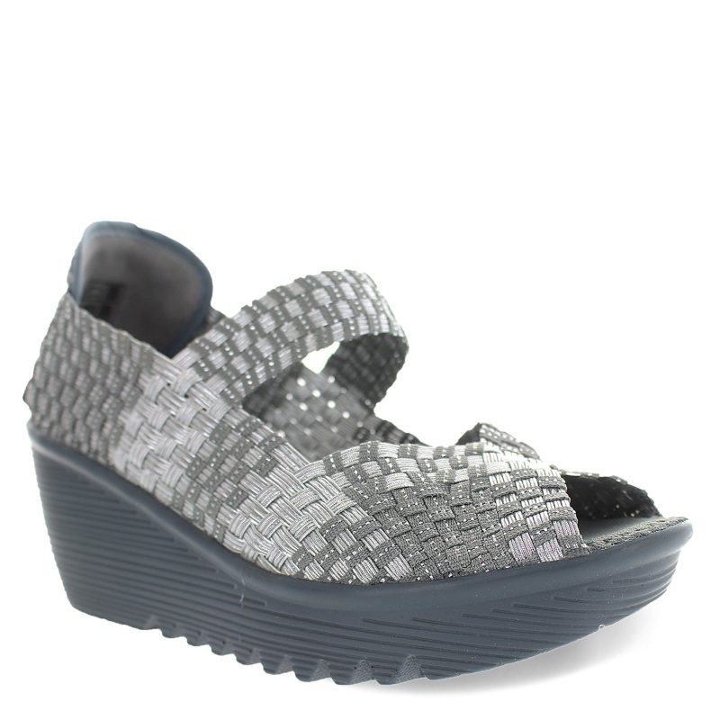 HALLE SIL GREY Womens Bernie Mev Halle Sandal Silver Gray