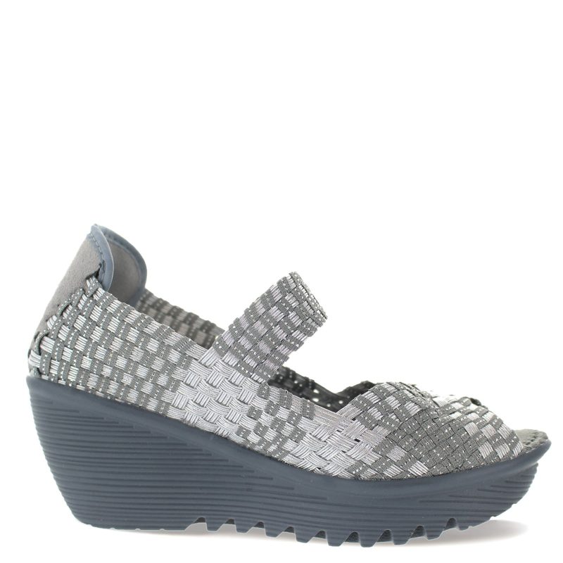 HALLE SIL GREY Womens Bernie Mev Halle Sandal Silver Gray 1