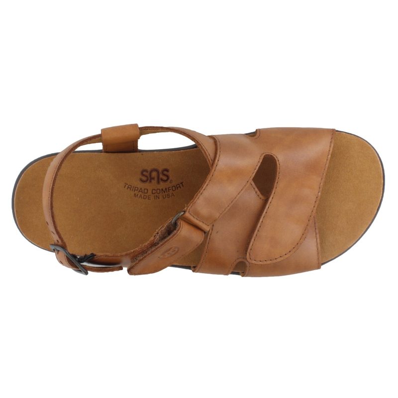 Huggy Caramel Womens Sas Huggy Cross Strap Sandal Brown Caramel 5